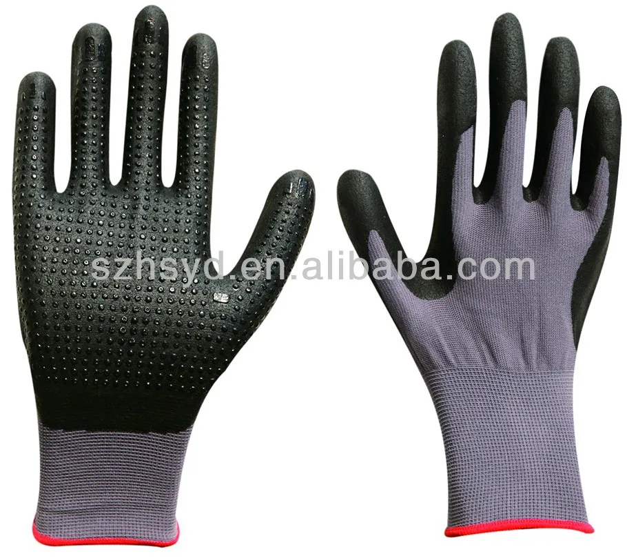 En388 15g Nylon Glove,Ul Trafine Foam Coating Surface Gloves With