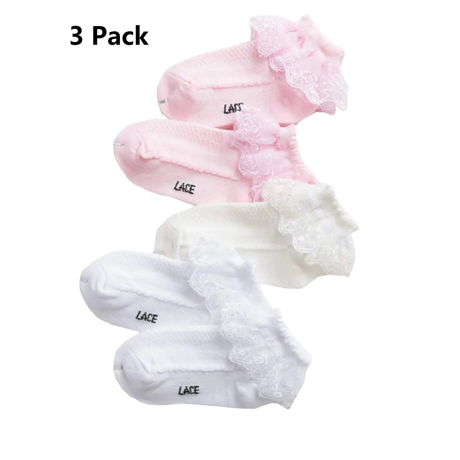 Buy Epeius Baby Girls Eyelet Frilly Lace Socks Newborn Infant Toddler Little Girls Pack Of 2 3 4 6 In Cheap Price On M Alibaba Com