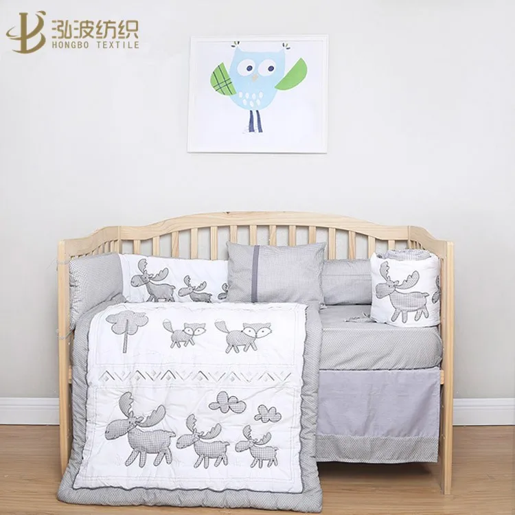 Oem Cute Design Baby Crib Bedding Set