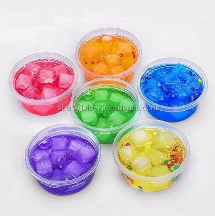 Hot Fashion Jelly Cube Slime Foam Balls Clear Slime For Diy Educational ...