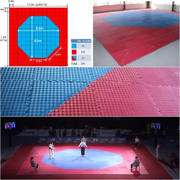 3cm Thick Octagon Taekwondo Mat,Eva Taekwondo Mat,Taekwondo Floor Mats