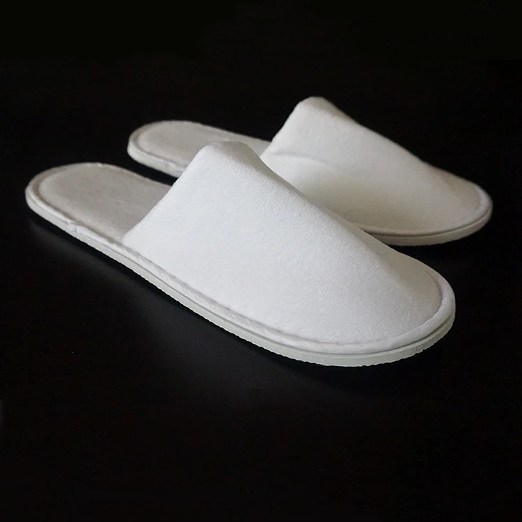 White Terry Cotton Home Disposable Unisex Bathroom Hospital Slipper