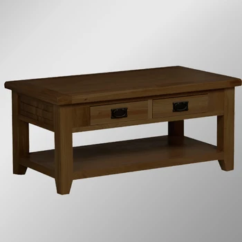 Rd Range Dark Solid Oak 2 Drawers Coffee Table Tables Rd Range Dark Solid Oak 2 Drawers Coffee Table Tables