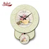 Green dial pink cupcakes and cookies decorative clock wall