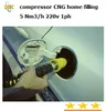 CNG compressor 3-5Nm3/h, Home use refuel nozzle compressor station for fleet