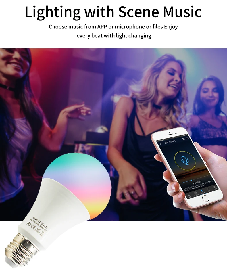 Smart Bulb Color Change Rgbw 11w Wifi Smart Home Bulb Work With Alexa And Google Home For Alexa
