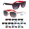 Promotion unisex high quality new design double color frames black lenses classic rivet style plastic glass polarized sunglasses