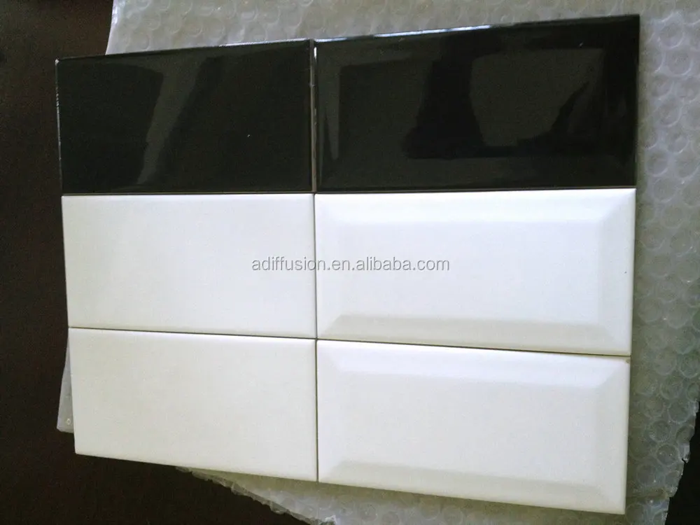 Whole Black Glossy Beveled Subway Tiles 7 5 15cm 3x6 Black Glossy Beveled Subway Tiles 7 5 15cm 3x6