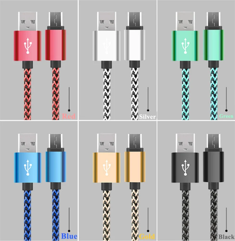 2018 Braided Nylon Aluminum Fast Speed 1Meter Usb Type C Cable , High Quality Micro Usb Cable
