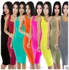 8 colors summer slim fit solid fashion bodycon cotton tank dress for women