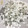 Sliver Round Shaped PET Loose Dress Fabric Sequins Design Garment Accessories
