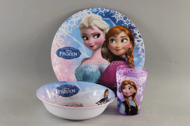 3pcs Melamine dinner set for girl