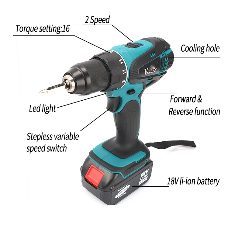 24 Torque Setting Liion Battery Max 80 Nm Power Tool 18v Cordless