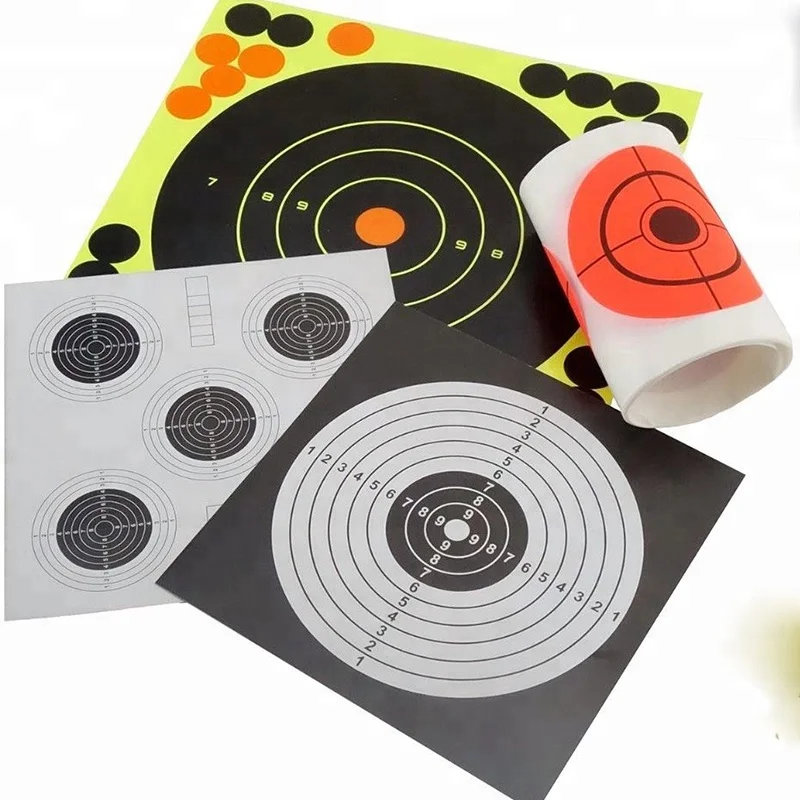 Customized Splatter Paper Shooting Cap Guns Target Buy Gun Target