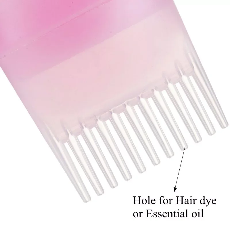 Salon Hair Coloring Styling Tools Plastic Dyeing Bottle With Brush