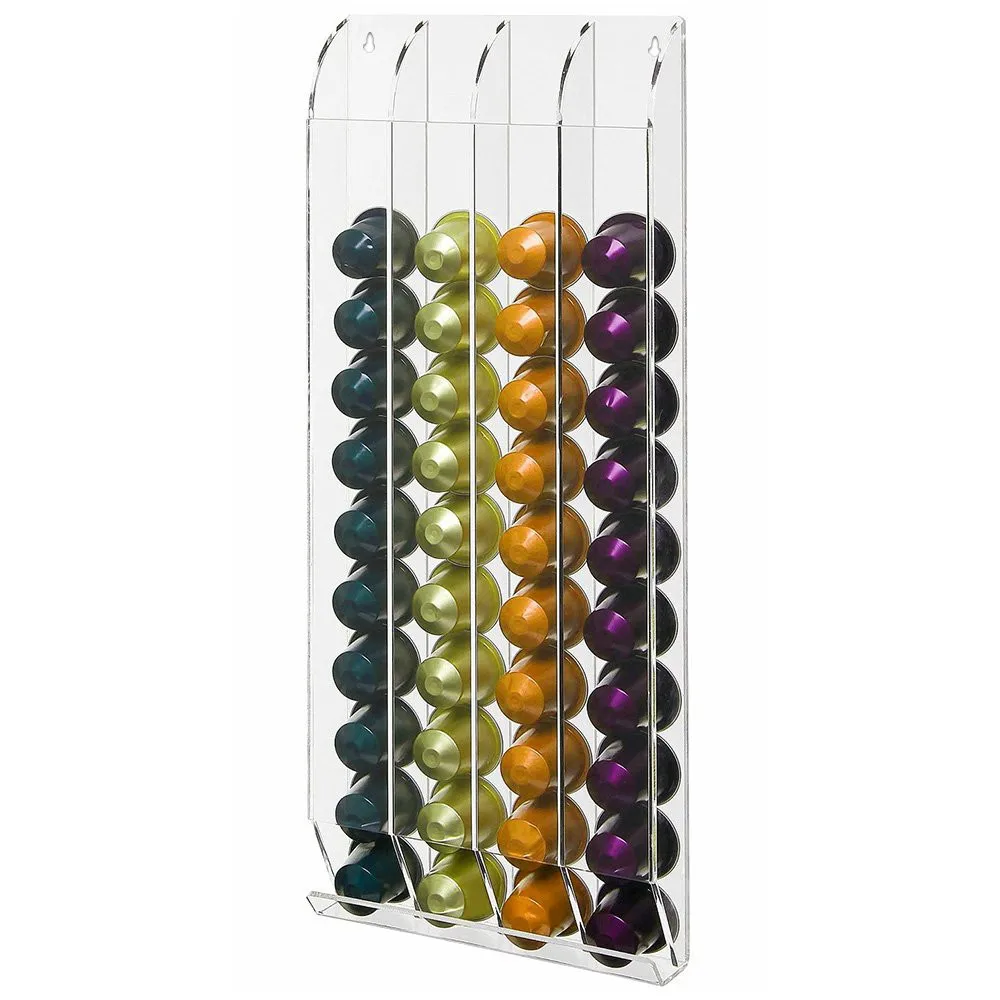 Durable Acrylic Coffee Capsules Pod Wall Hanging Storage Holder Wall