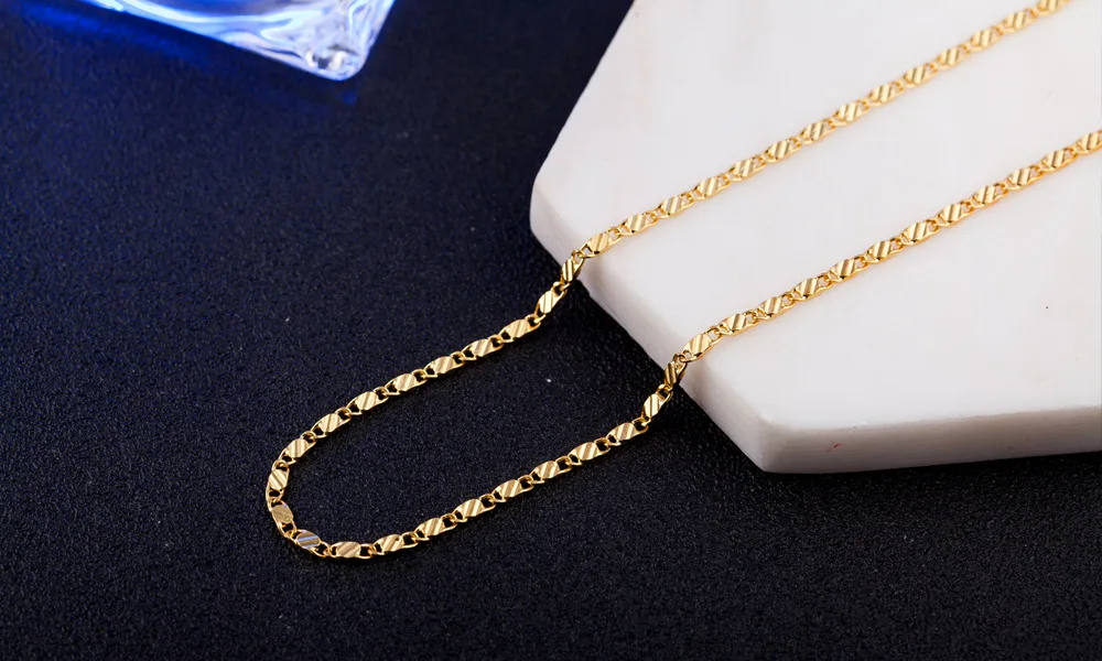 Silver Plated Women Men Jewelry Box Chain Necklace Wedding Jewelry 16-30 inches