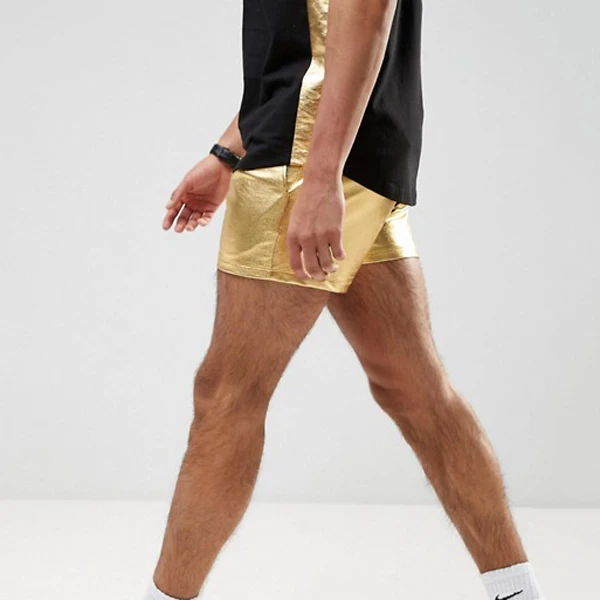 Selling Websites Metallic Gold Short Shorts Mens Running Shorts