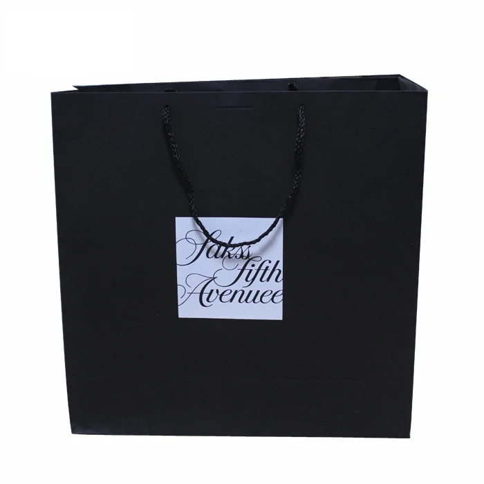 Custom Printed Black Eyelash Packaging Paper Gift Bags