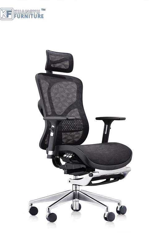 热销高端网状办公室人体工程学椅子与脚凳/高背与腰部支撑办公椅