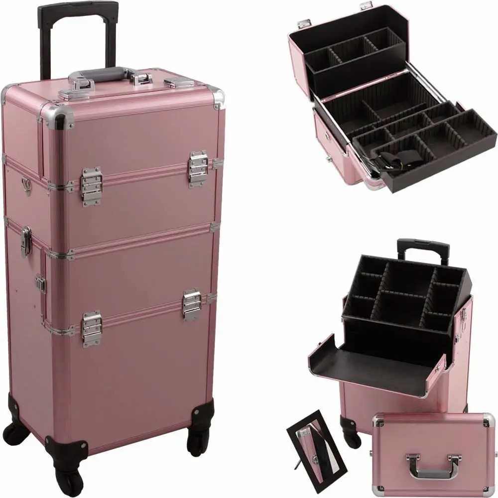 4 in 1 rolling makeup case