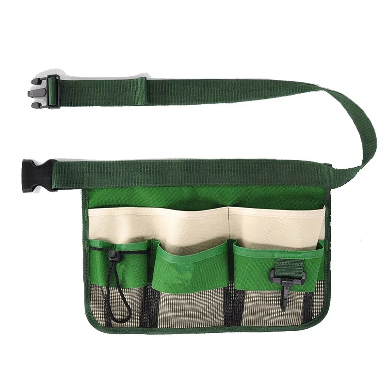 Multi-Pocket Tools Belt Waist Bag Gardening Tool Bucket Organizer Pouch For Yard 