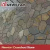 Outdoor rusty random slate flagstone pattern with mesh backing