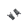 Plastic push to lock and release door latch