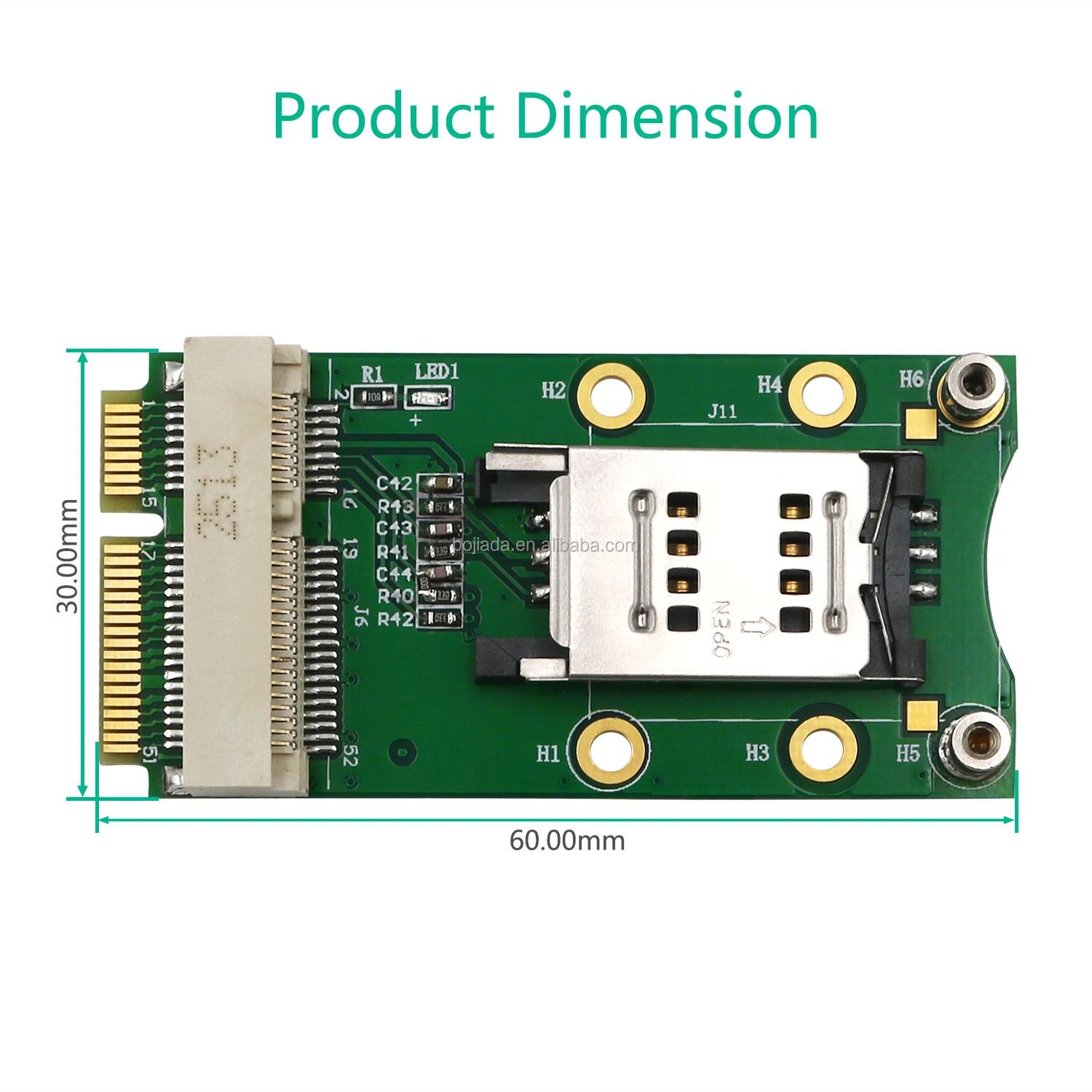 Mini Pci-e Adapter Extension Card For 3g 4g Wwan Lte Gps Module Usim