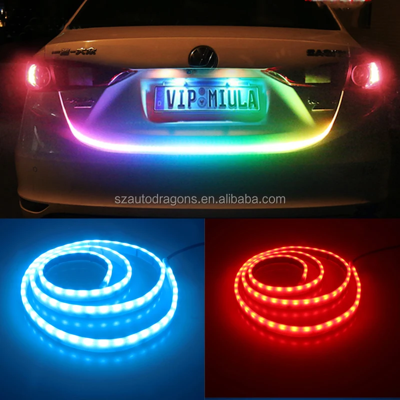 Adt 47.6inch Rgb Colorful Flowing Led Trunk Strip For Car Trunk Dynamic Blinkers Led Turn Light