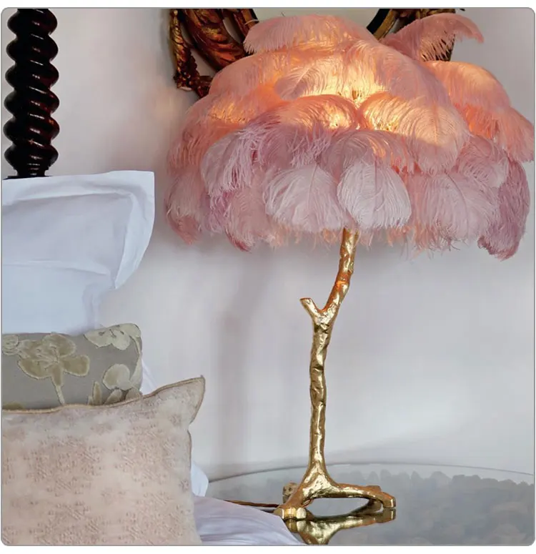 Copper Purple Pink White Black Creative Ostrich Feather Table Lamp Decoration For Bedroom Buy Table Lamp For Bedroom Creative Table Lamp Feather Table Lamp Product On Alibaba Com