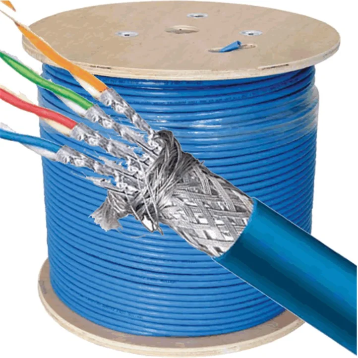 Sstp Shielded Blue Cat 7 Cat7e Twisted Pair Installation Kabels 305m