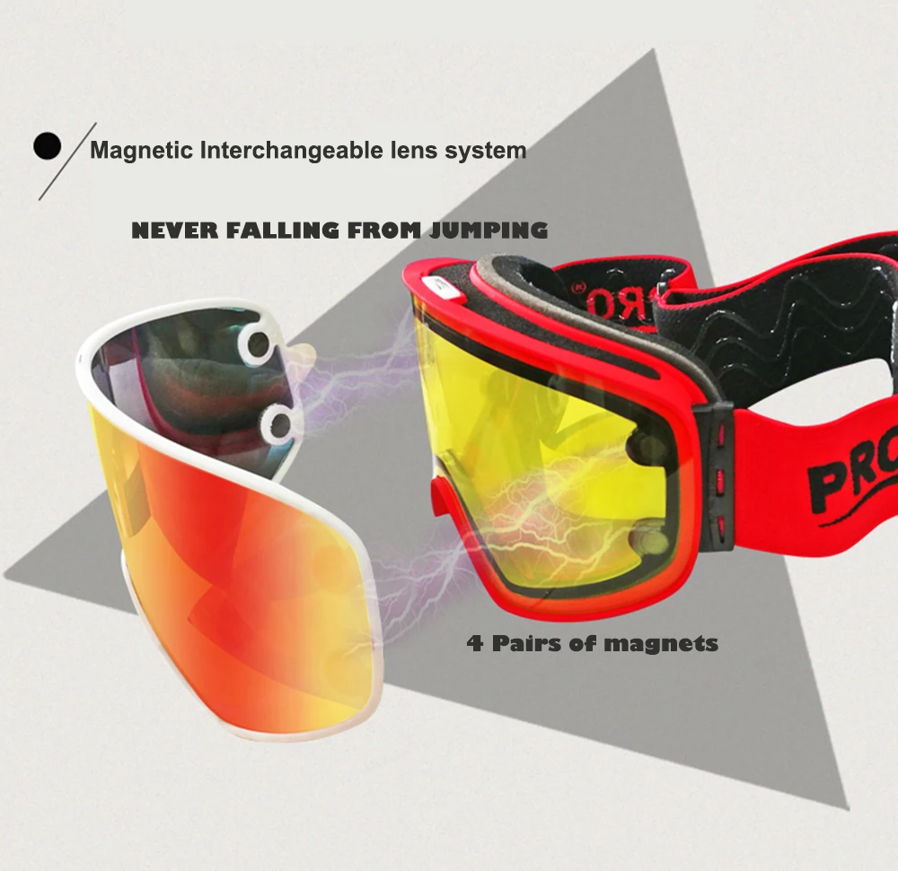 2022 Most Popular Snow Goggle 2 In 1 Skiing Glasses Winter