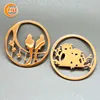custom perfect laser cut self-adhesive small metal logo for wallet
