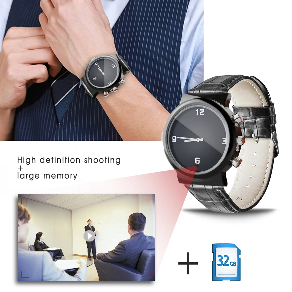 New Design A9 waterproof Night Vision 380mAh invisible Battery Powered Mini 1080P camera spy watch camcorder wholesale