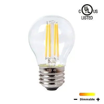 A15 Style Bulb G45 Mini LED Globe Bulb with Filament LED Tungsten Bulb 2W 4W E26 E27 Medium Screw Base 20W 40W Halogen Replace