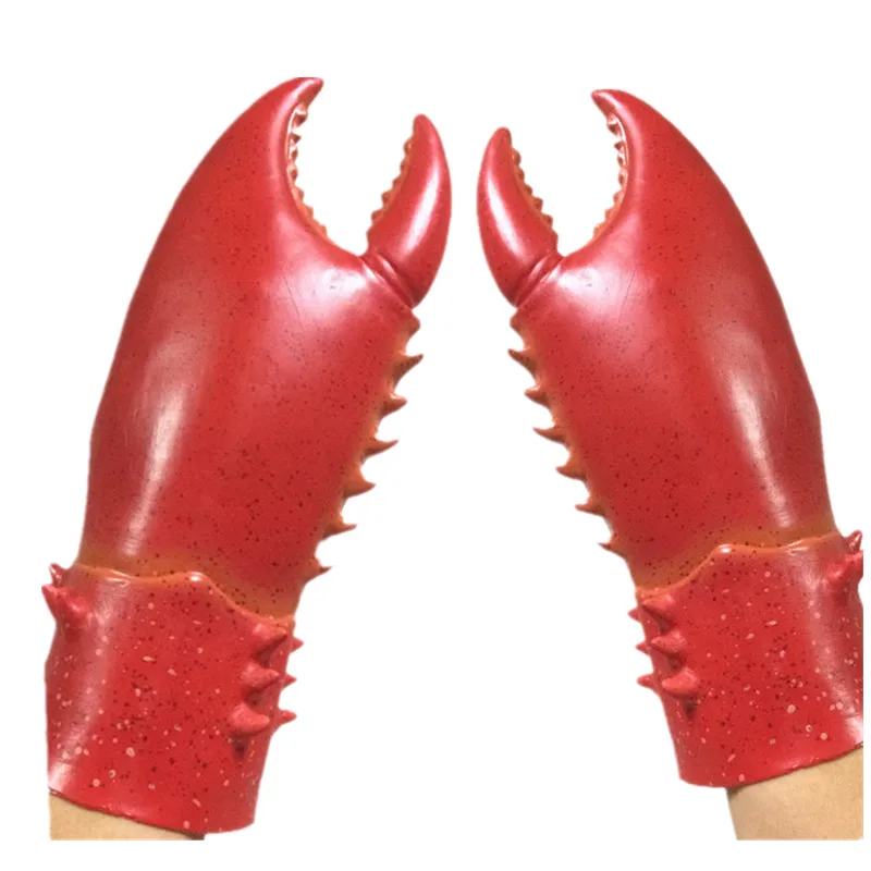 latex lobster claw hands gloves costume accessory halloween fancy