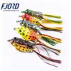 FJORD China Top Quality Handmade Bass Snakehead Frog Fishing Lure Soft Hollow Body Fishing Frog Lure