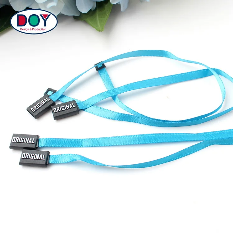 Manufacture Custom Brand Name Ribbon String Plastic Seal Snap Lock Hang