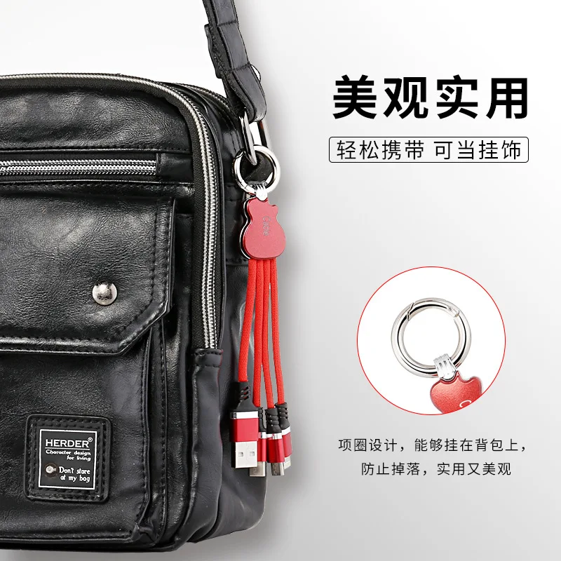 nylon braided 3 in 1USB cable Usb Data Charging Cable for phone - ANKUX.COM