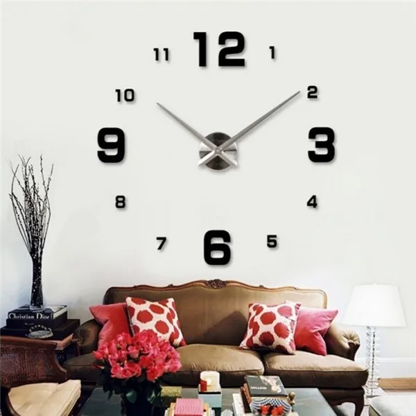 Wholesale Acrylic Custom Large Stick On Wall Clock - Buy Large Stick On ...