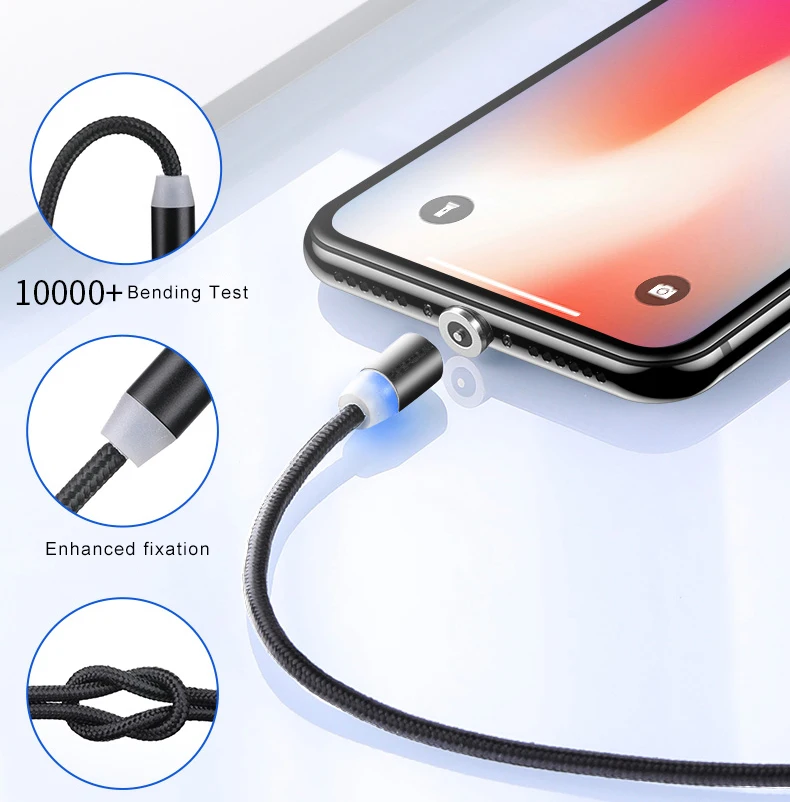 1m Flat Charging Magnet Line Type C Transfer Mobile Power 3in1 Smart Charger 3 1 Magnetic Usb Data Cable - ANKUX.COM