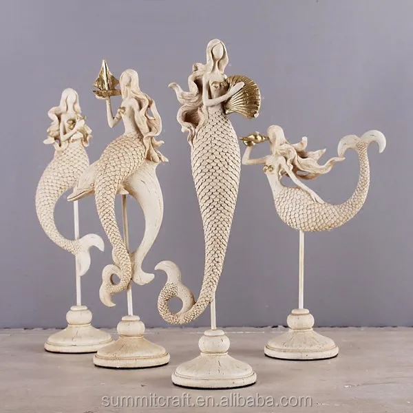 mermaid resin statue