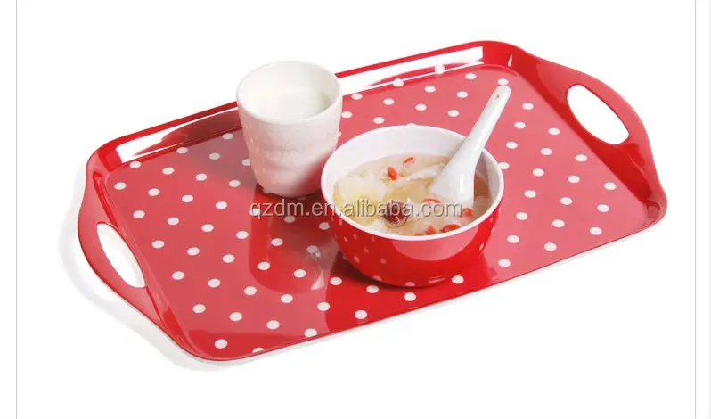 Korea Melamine Serving Tray With Handles