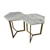 Newstar high quality hexagon carrara white marble table tops, home furniture 48 marble table top