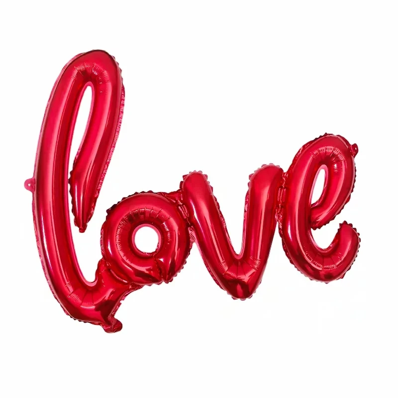 40inch script love balloon rose gold red foil letter balloon