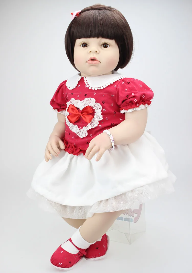 70cm 28 Inch Girl Doll Baby Clothing Model Realistic Soft Viny1 Reborn