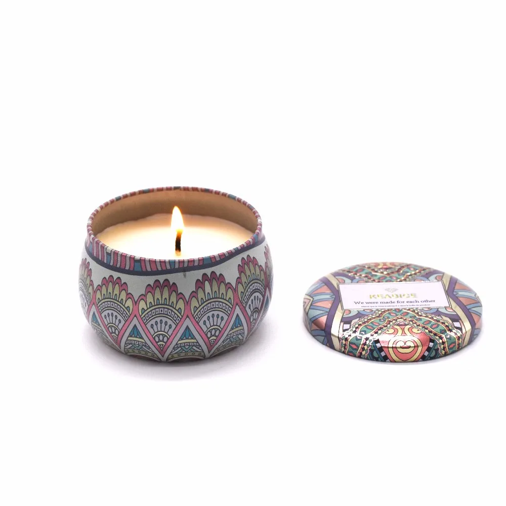 Branded Custom Printed Candle Tins Fragrance Candle Gift Set