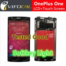 Oneplus One screen With softkey illumination light LCD Display + Touch Screen 100% new Assembly Replacement for cell Phone
