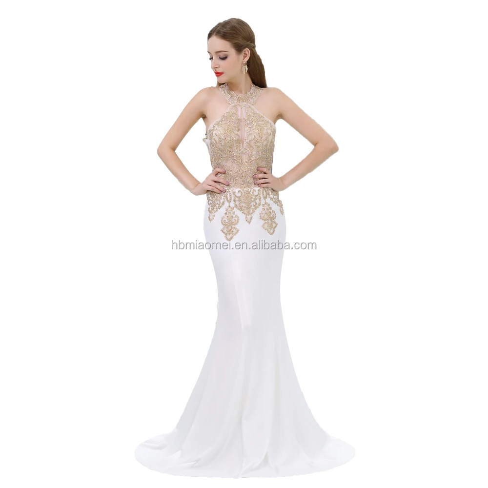 strapless open back dress Charming Long Tulle Handmade A Line Blue Prom Gowns,Formal Women Dress –  Demodresses main image 1